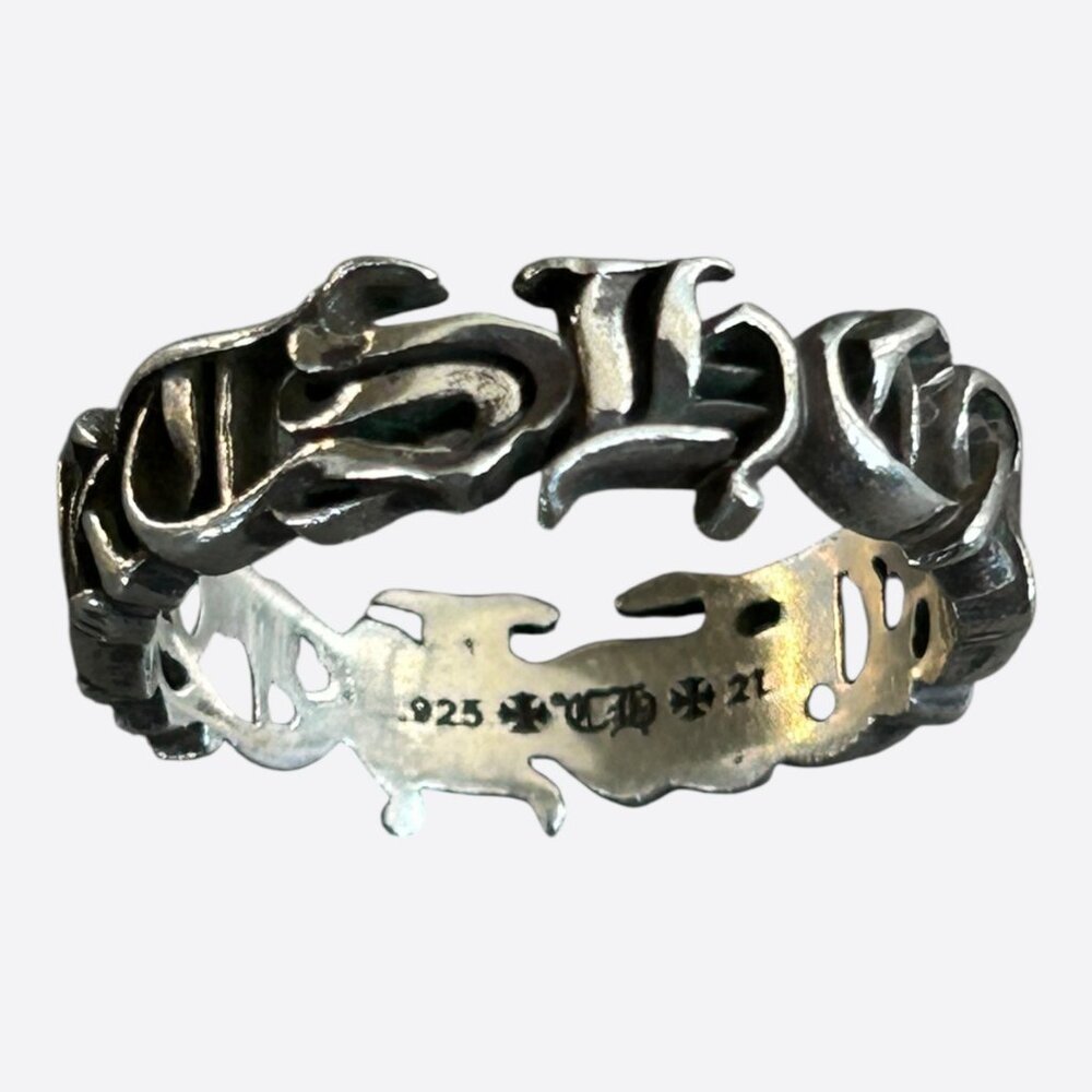 Chrome Hearts Silver Spellout Ring - image 4